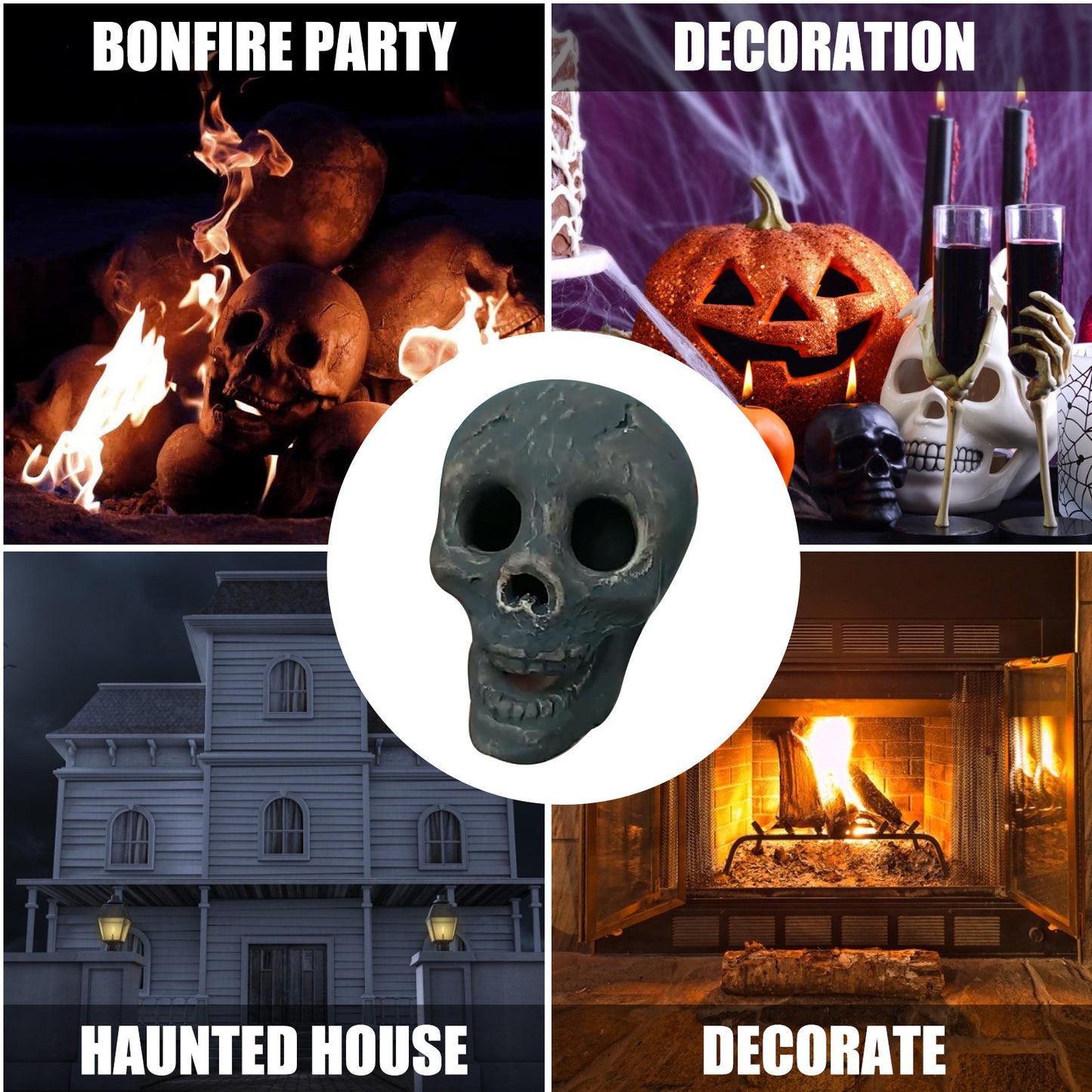 Simulation Skull Halloween Frightening Decoration