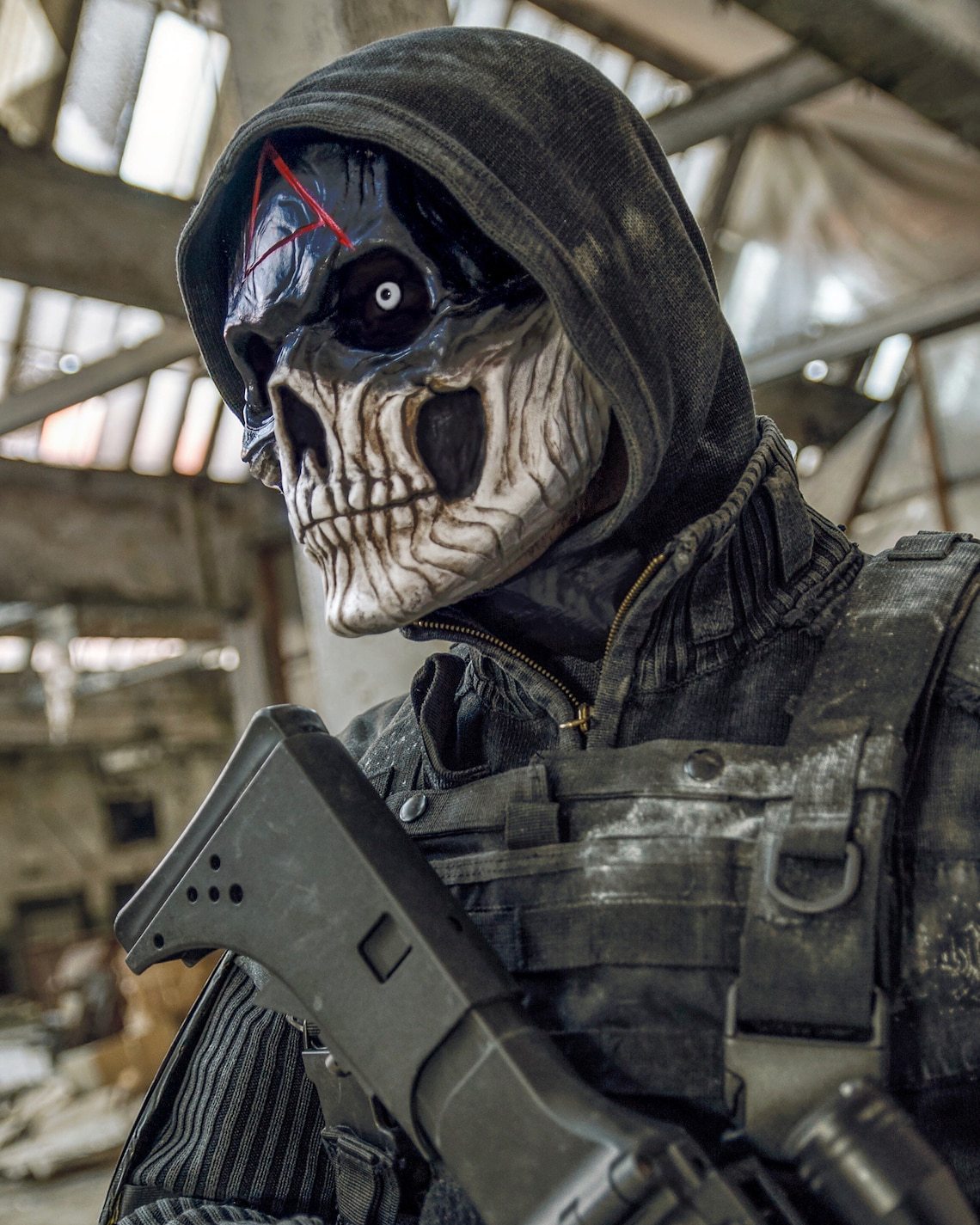 Halloween Horror Skull Mask – Bloody Warrior Design