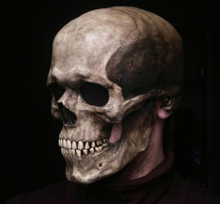 Halloween Movable Mouth Skull Mask