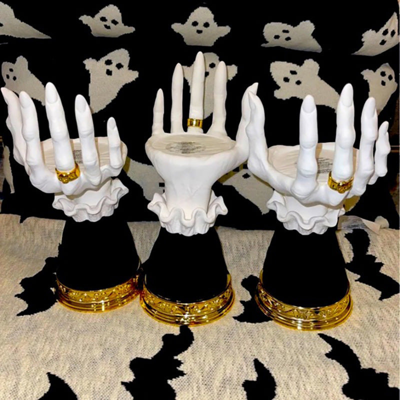 Halloween Palm Tray Candle Holder Halloween