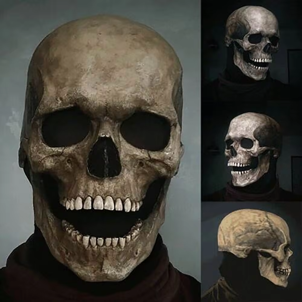 Halloween Movable Mouth Skull Mask