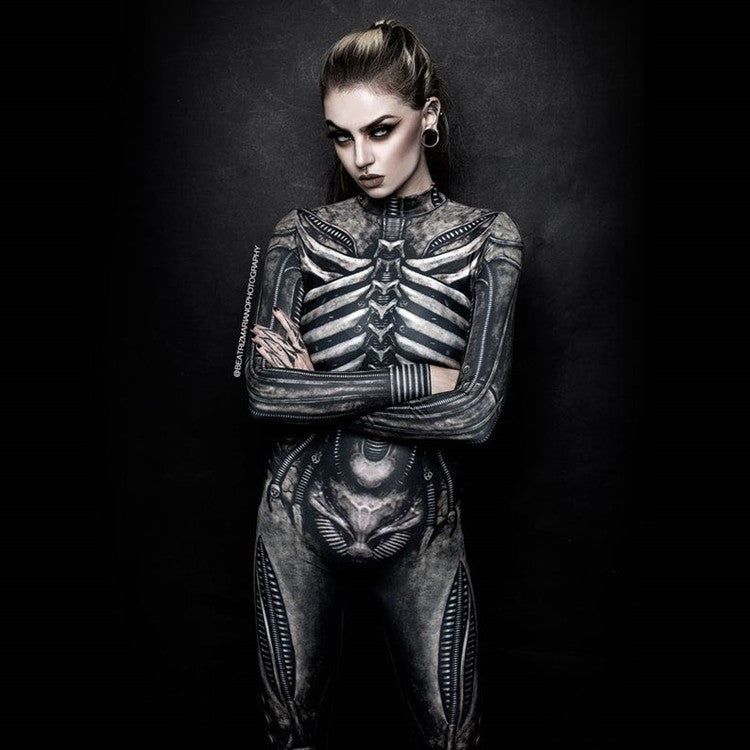 Halloween Skeleton Bodysuit – Tight Fit